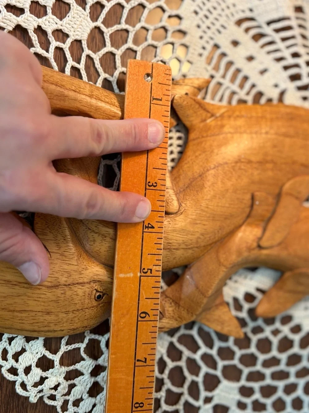 Hand carved Wooden Intertwined Dolphin Coastal Wall Art